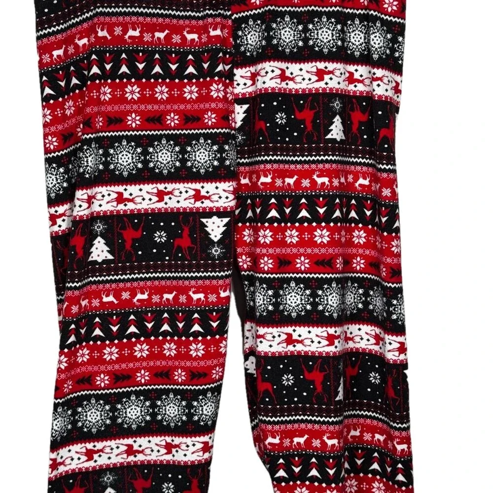🌷 Shosho Festive Reindeer Geometric Leggings